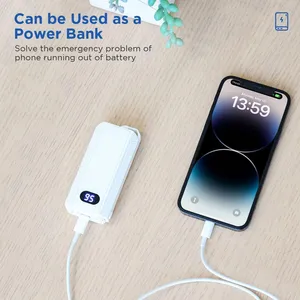 Portable Handheld Rechargeable Personal Fan - 4000mAh Battery, 3 Speed Settings, Compact & Lightweight for Outdoor, Travel, Office, and Home Use thumbnail-3