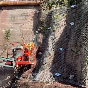 Manufacturer High Tensile G.I Steel Wire Mesh Woven Technique Bending for Rockfall Netting Underground Mining Slope Stability thumbnail-2