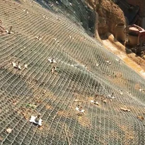 Wholesale Zn/AI Coated High Tensile Steel Wire Chain Link Mesh Woven Slope Protection Netting for Slope and Rock Stabilization thumbnail-4