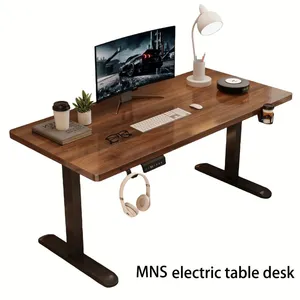 Mns Electric Standing Desk Hand Lift Table Glass Study Table for Living Room Furniture Linear Actuator for Enhanced Work thumbnail-1