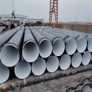 8710 Anti-corrosion Spiral Steel Pipe, Epoxy Coal Tar Pitch Anti-corrosion Steel Pipe for Buried Sewage Treatment, Three Coats of Paint and Two Layers of Cloth thumbnail-2