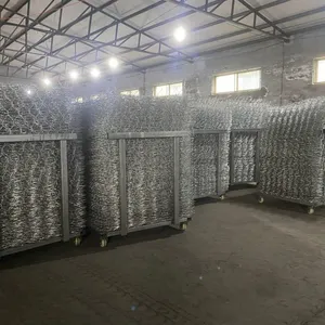 Galvanized and PVC Coated 80*100 Mesh Size Hexagonal Gabion Mattress Plain Weave Woven Technique for Channel Lining thumbnail-5