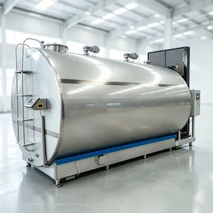 Horizontal Bulk Milk Cooler Automatic CIP Cleaning Milk Cooling Tank for Milk Collection Station thumbnail-1