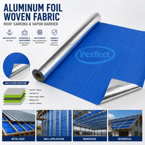 Aluminum Foil Woven Fabric Roof Sarking for Roofing and Wall Insulation thumbnail-1