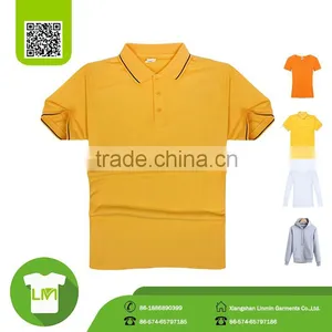 Polo Shirt Custom for Mens, Yellow Color Polyester t Shirt Printing in China Supplier's Choice thumbnail-1
