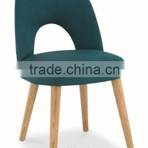 RCH-4124 Oak Aqua Fabric Upholstered Dining Chair thumbnail-3