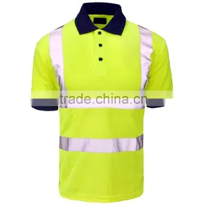 Short Sleeve Hi Vis Splice Shirt With Reflective Tape thumbnail-1