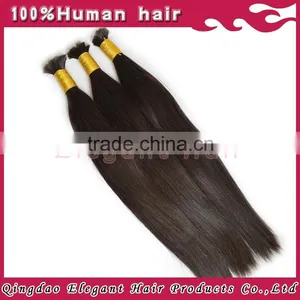 Uprocessed 100% Human Hair Wholesale Natural Color Raw Indian Temple Bulk Hair thumbnail-1