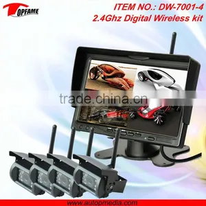 DW-7001-4 7inch Digital Signal Wireless Camera System With DVR Recording, QUAD Function, Provide Stable, Confidential Signal thumbnail-1