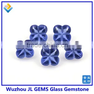 Faceted Loose Gemstones Glass Stone With Four Clovers Beads Glass Jewelry thumbnail-5