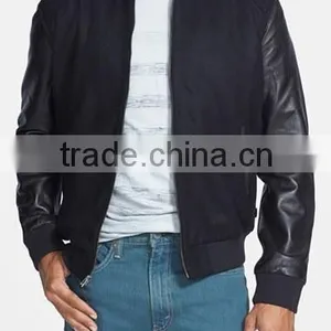 High Quality Varsity Jacket,custom High Quality Varsity Jacket Leather Sleeve,nylon Wool Body Leather Sleeves Varsity Jacket thumbnail-1