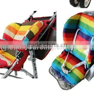 Breathable Rainbow Striped Color Baby Infant Children Stroller Cushion Car Seat thumbnail-4