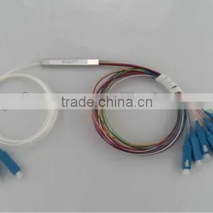 2*8 1260-1650nm Steel Mini Module Type,0.9mm Cable Dia. 1.5m Length,with SC/APC Connector FTTH PLC Splitter thumbnail-1