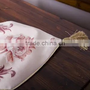 PLUS Classic Embroidery European Style Tassel Dining Table Runners Sequined Lace Hotel Bed Coffee Table Runners 13inch*70.8inch thumbnail-3