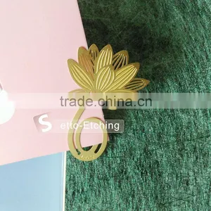Beautiful Metal Lotus Bookmark Souvenir With Half Etch Quality Choice thumbnail-1