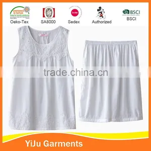 Ladies Cotton Knit Plain Women Sleeweapwear Acceptable Small Order thumbnail-1