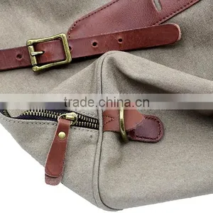 Luggage Duffle Bag Leather Vintage Military Canvas Travel Bags thumbnail-6