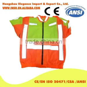 Custom 3m Reflective Safety Jacket Hi Vis Detachable Mesh Jacket With Reflector thumbnail-1