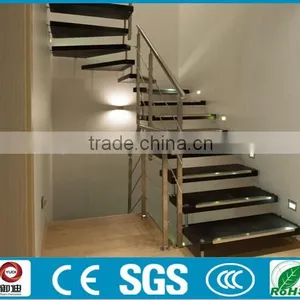 Decorative Indoor Customized Wooden Floating Staircase Manufacturer--YUDI thumbnail-4