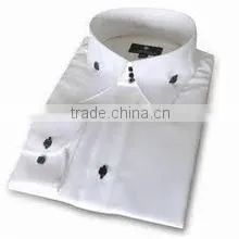 Mens Dress Shirts / Mens Fine Stripe Dress Shirt / Pure Cotton Triple Collar Mens Dress Shirts / Double Collar Dress Shirt thumbnail-1