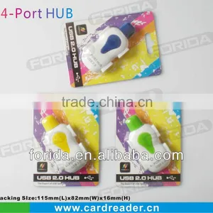 Gifts Colorful Computer 4 Port USB 2.0 HUB thumbnail-1