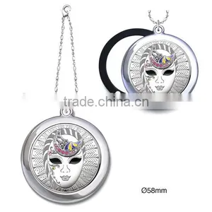 Unique Design Folded Makeup Mirror Shine Crystal Pocket Mirror Decorative Craft thumbnail-6