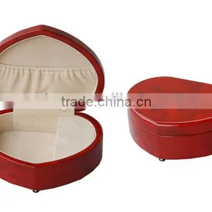 Heart-shape Wooden Empty Ballerina Musical Case Jewelry Box MB-09 thumbnail-4