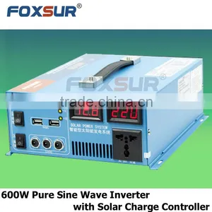 Off Grid Industrial Products Best Quality 600W Pure Sine Wave Inverter 12V dc to 110V AC Solar Power Inverter With Controller thumbnail-1