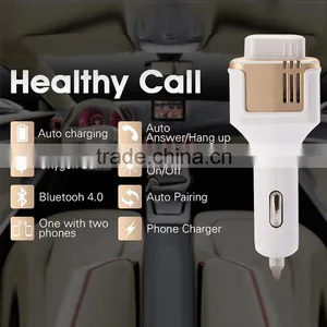 Bluetooth Car Kit Super Mini Bluetooth Earphone Headset WIth 5V 2.4A USB Car Charger thumbnail-1