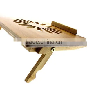 Natural Eco-Friendly Bamboo Cooling Vented Laptop Desk/Table Stand Up to 15in thumbnail-4