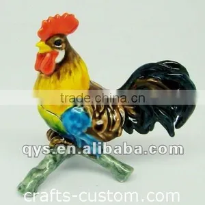 Lifelike Pewter Rooster Jewelry Box thumbnail-1