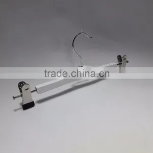 White Print Logo Hangers for Clothes Fashion Wood Hangers White Custom Printed LOGO Plywood / Laminated Wooden Clothes Hanger thumbnail-2