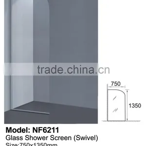 Toughen Glass Shower Screen for Bathroom thumbnail-2
