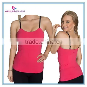 86% Supplex 14% Spandex Womens Fitness Singlet With Adjustable Strap thumbnail-1