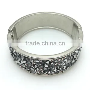Fashion Elegant Shiny Crystal Beads Bead Bangle/ Girls Crystal Alloy Bangles thumbnail-2