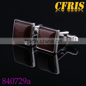 Brown Agate Inlaid Cufflink,Wholesale Gemstone Cufflink Quality Choice thumbnail-1