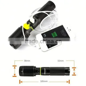 POPPAS 6618 IPhone 4s /5 Charger XML T6 USB Rechargeable Flashlight thumbnail-2