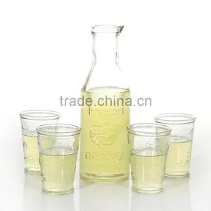 Fresh Lemon Carving Exquisite Glass Drink Set thumbnail-1