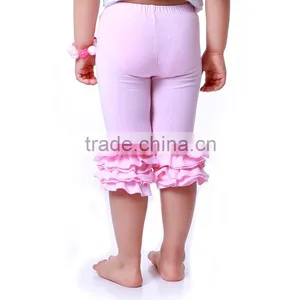 2016 Kaiya Light Pink Leggings Cotton Tight Icing Ruffle Pants thumbnail-4