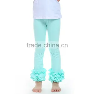 High Quality Wholesale Girls Leggings Wholsale Boutique Toddlers Cotton Tight Leggings Kid's Ruffle Pants Leggings thumbnail-1