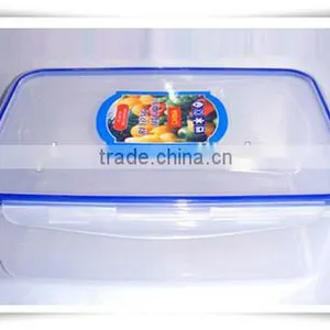 Super Big Transparent 4500ml Plastic Microwave Food Container With Lid Fd011 thumbnail-1