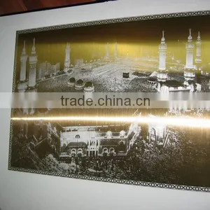 Wall Decoration Makkah Engraved On Stainless thumbnail-1