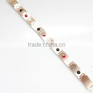Gold Silver Plating Stainless Steel Health Bio Magnetic Bracelet 4 in 1 Bio Energy Bracelet thumbnail-4