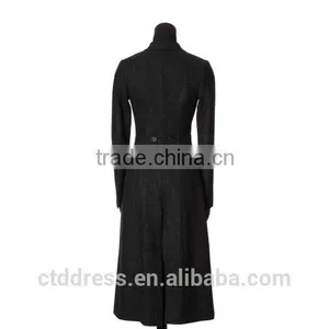 2015 New Style 100% Cashmere Black Coat 2015 Women Fashion Clothing thumbnail-4