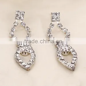 High Quality Fashion Model Elegant Bride Jewelry Set Big Statement Necklace Earring thumbnail-5