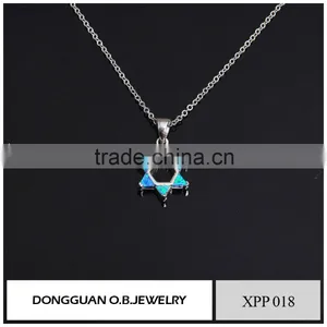 Fashion Wholesale Jewelry Latest Pendant Necklace With Synthetic Opal Stone thumbnail-3