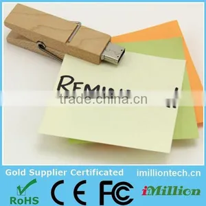 China Novelty Wooden Paper Clip Usb Stick With Free Logo thumbnail-1