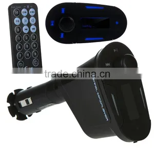 Car Mp3 Player Wireless fm Transmitter Remote Control LCD Car Kit MP3 Player Wireless FM Transmitter Modulator With USB SD MMC thumbnail-1