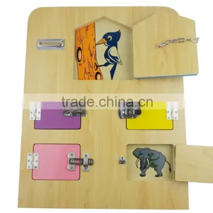 Montessori Material Kids Toy Lock Board With EN71 ASTM F-963 thumbnail-1