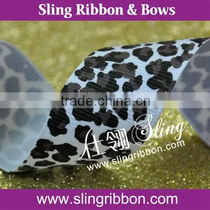 25mm Leopard Printed Grosgrain Ribbon thumbnail-1